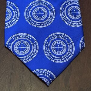 Registry For College And University Presidents Blue 100% Silk Made In China￼